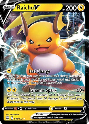 Ultra Rare Raichu V [045/172 Near Mint ]