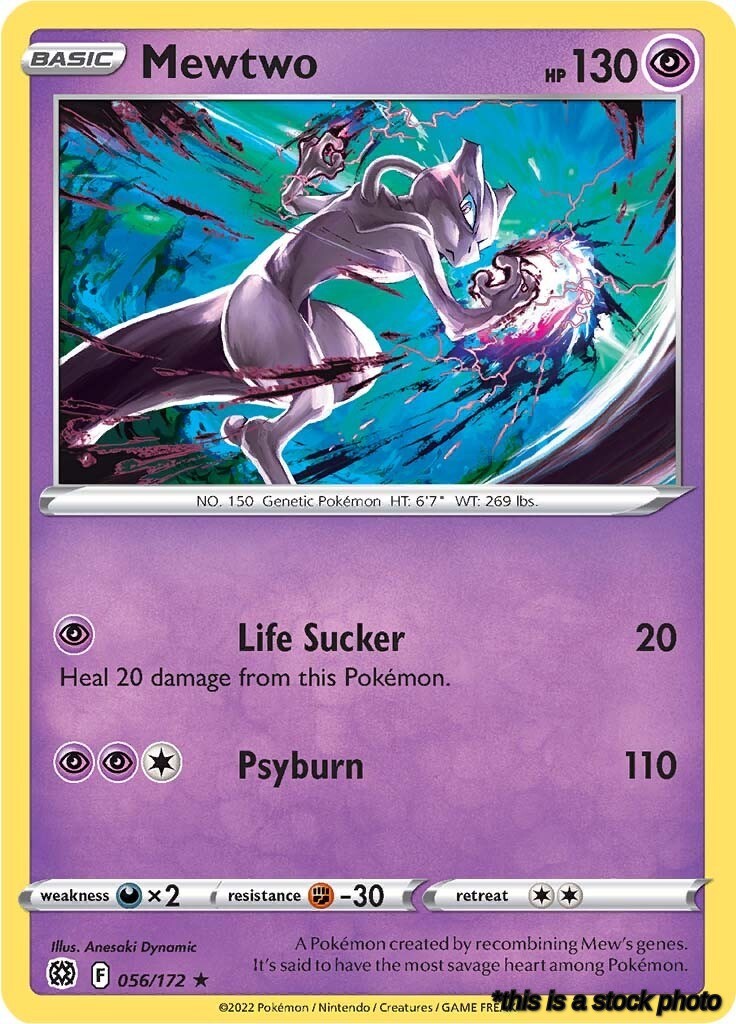 056/172 Mewtwo Rare Normal