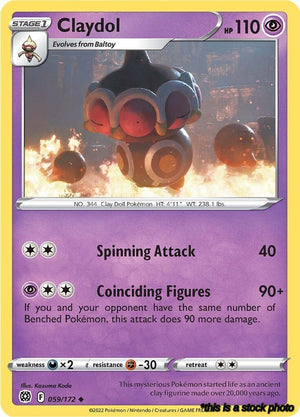 Uncommon Claydol [059/172 Lightly Played ]