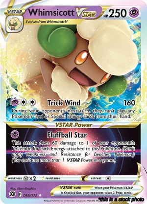 Ultra Rare Whimsicott VSTAR [065/172 Near Mint ]