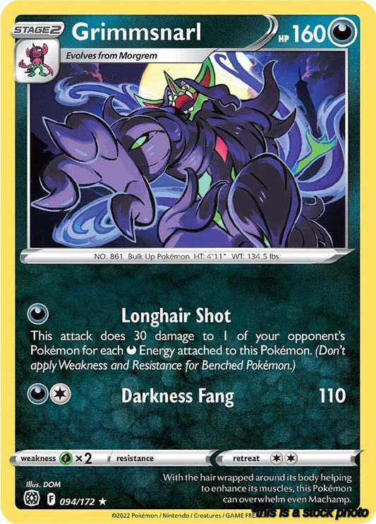 Rare Grimmsnarl [094/172 Near Mint ]