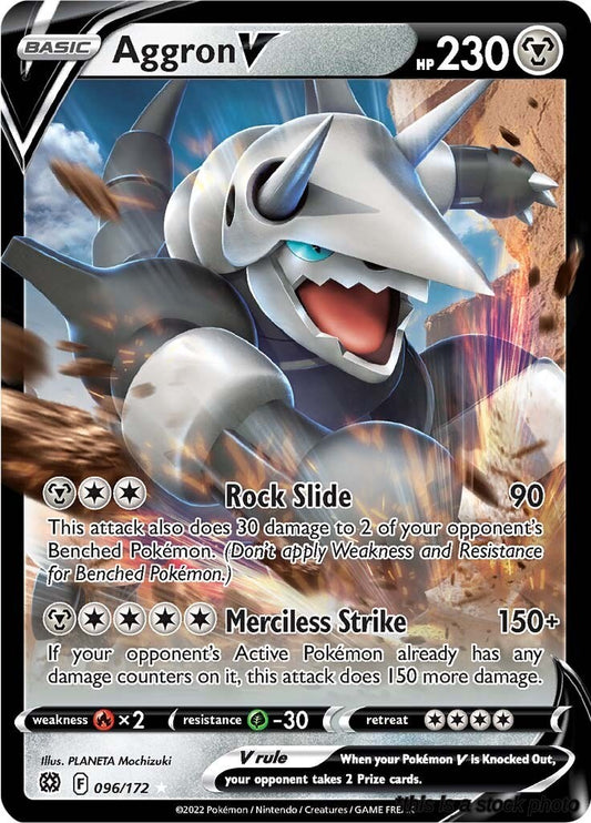 Ultra Rare Aggron V [096/172 Lightly Played ]