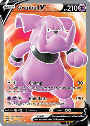Holofoil Granbull V (Full Art) [159/172 Near Mint ]