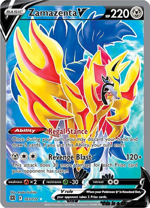 163/172 Zamazenta V (Full Art) Ultra Rare Holofoil