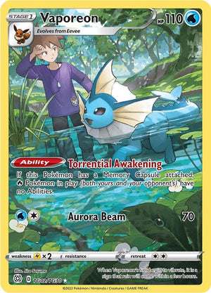 Ultra Rare Vaporeon [TG02/TG30 Near Mint ]