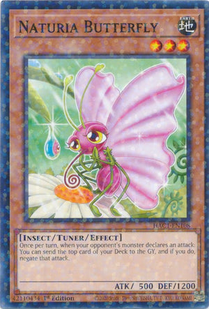 1st Edition Naturia Butterfly (Duel Terminal) [HAC1-EN108 Near Mint] Duel Terminal Technology Common