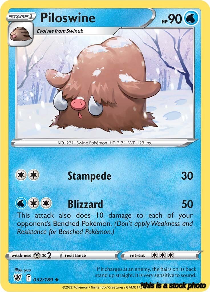 Uncommon Piloswine [032/189 Near Mint ]