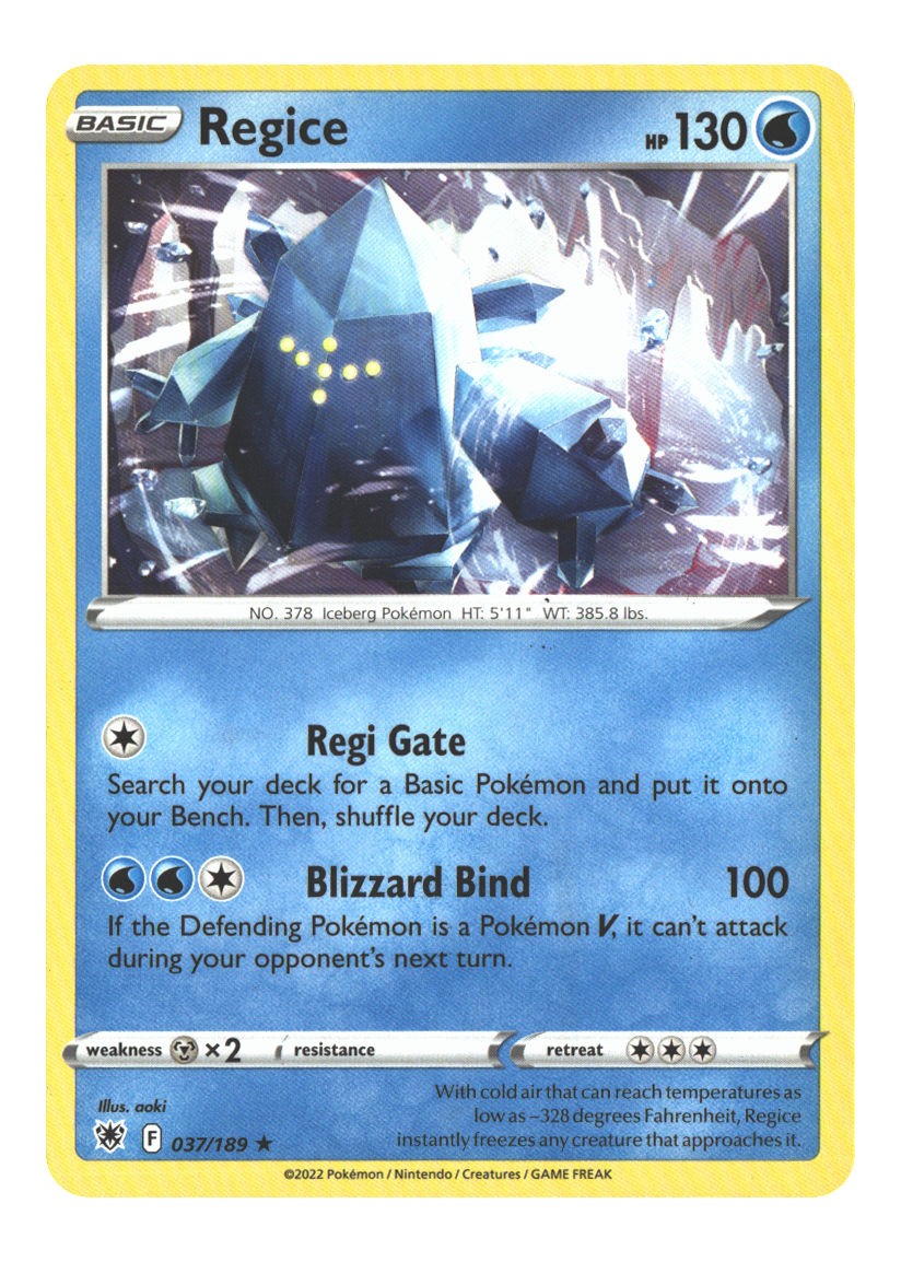 037/189 Regice Rare Normal