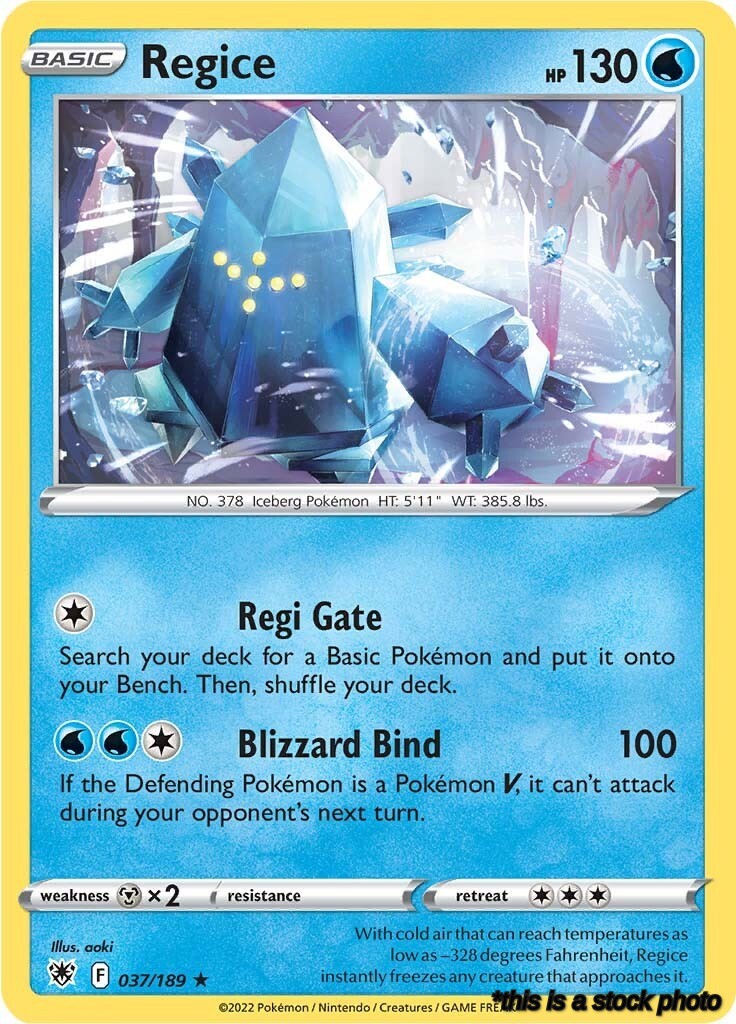 037/189 Regice Rare Normal