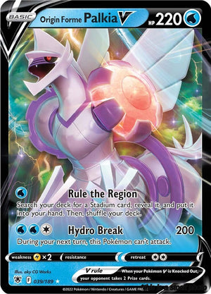 Holofoil Origin Forme Palkia V [039/189 Near Mint ]