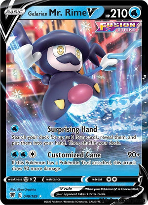 049/189 Galarian Mr. Rime V Ultra Rare Holofoil