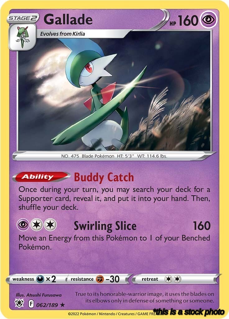 Holo Rare Gallade [062/189 Lightly Played ]