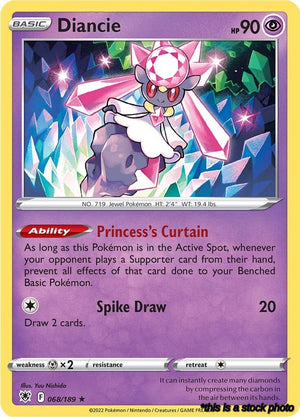 Holo Rare Diancie [068/189 Lightly Played ]