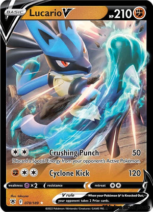 Holofoil Lucario V [078/189 Near Mint ]