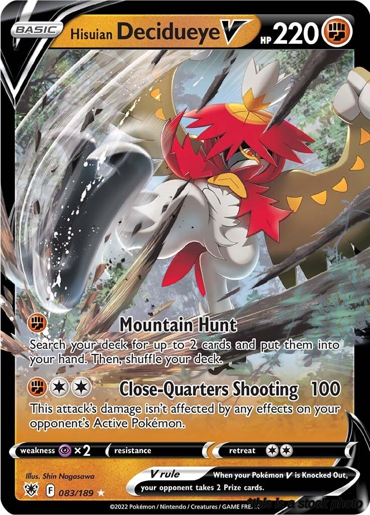 Ultra Rare Hisuian Decidueye V [083/189 Near Mint ]