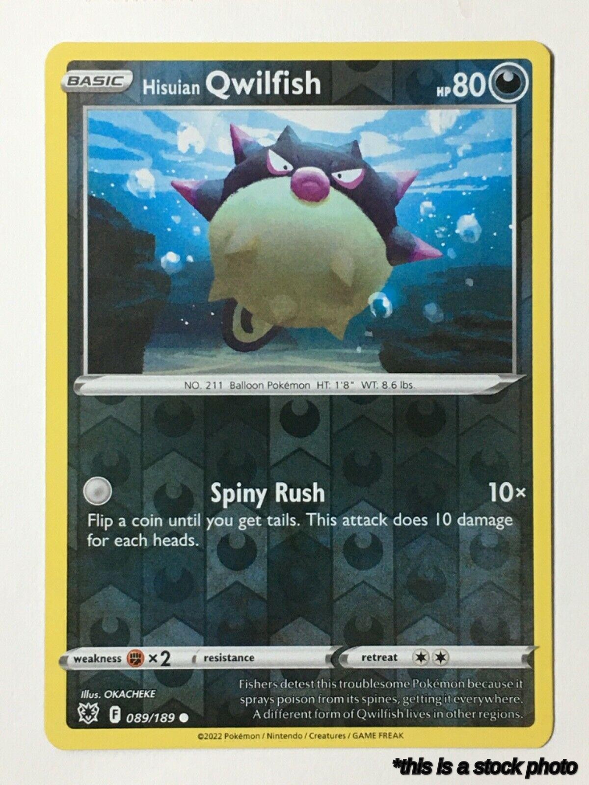 Reverse Holofoil Hisuian Qwilfish (89) [089/189 Lightly Played ]