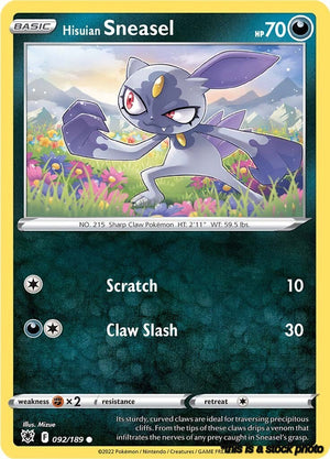 Common Hisuian Sneasel [092/189 Near Mint ]