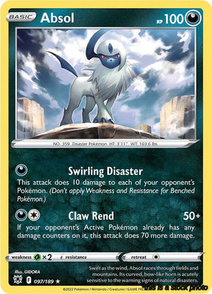 097/189 Absol Holo Rare Holofoil