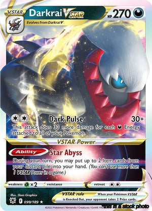 099/189 Darkrai VSTAR Ultra Rare Holofoil