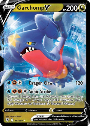 Ultra Rare Garchomp V [117/189 Near Mint ]