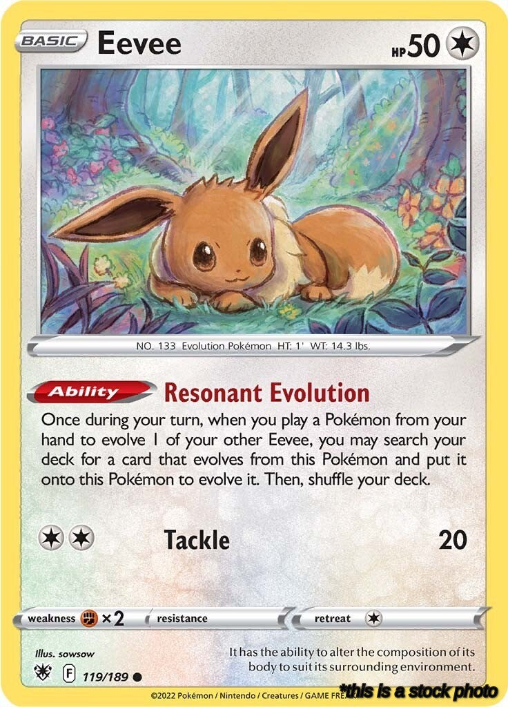 Reverse Holofoil Eevee [119/189 Near Mint ]