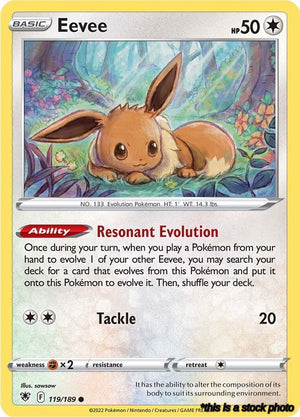 Reverse Holofoil Eevee [119/189 Near Mint ]