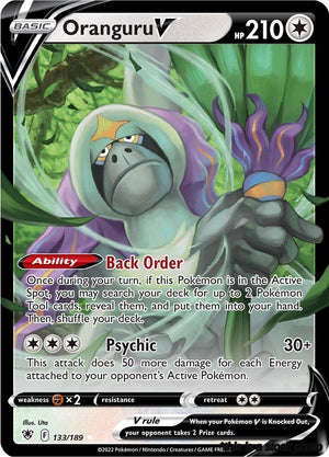 Holofoil Oranguru V [133/189 Near Mint ]
