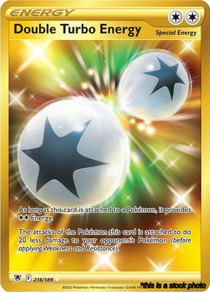 Holofoil Double Turbo Energy (Secret) [216/189 Near Mint ]