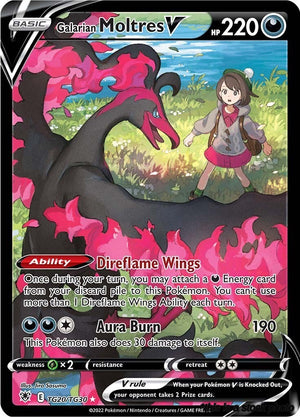 Holofoil Galarian Moltres V [TG20/TG30 Near Mint ]