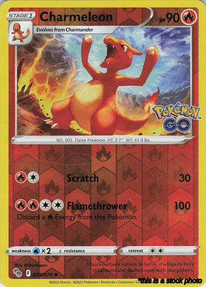 009/078 Charmeleon Uncommon Reverse Holofoil Near Mint