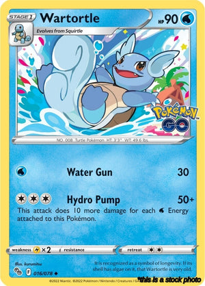 Uncommon Wartortle [016/078 Near Mint ]