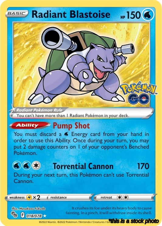 018/078 Radiant Blastoise Radiant Rare Holofoil