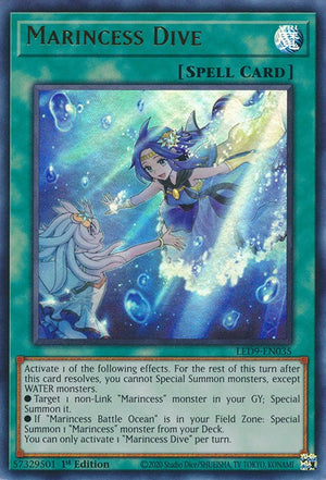 1st Edition Marincess Dive [LED9-EN035 Near Mint] Ultra Rare