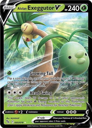 Holofoil Alolan Exeggutor V [005/078 Lightly Played ]