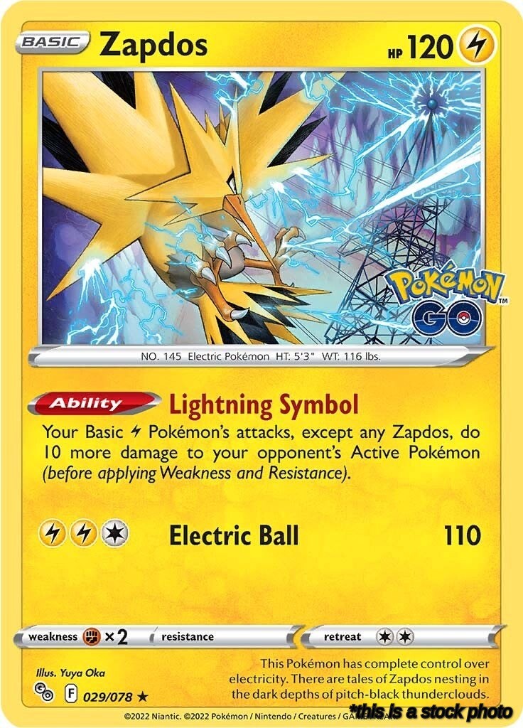 029/078 Zapdos Holo Rare Holofoil