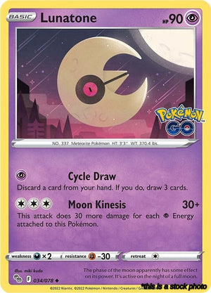 Uncommon Lunatone [034/078 Near Mint ]