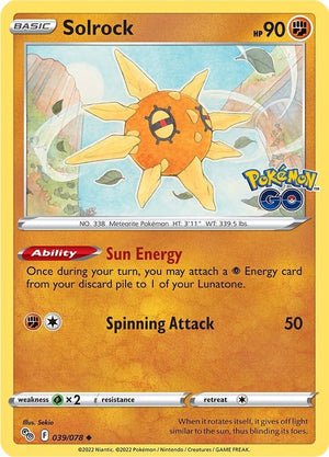 Uncommon Solrock [039/078 Lightly Played ]