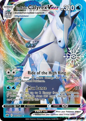 046/198 Ice Rider Calyrex VMAX (Holiday Calendar) Promo Holofoil Near Mint