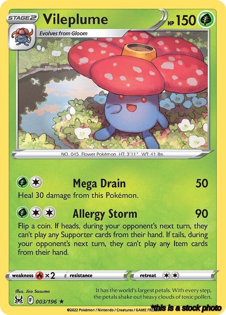 003/196 Vileplume Holo Rare Holofoil