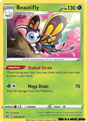 Holofoil Beautifly [008/196 Near Mint ]
