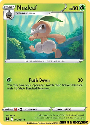 Reverse Holofoil Nuzleaf [012/196 Lightly Played ]