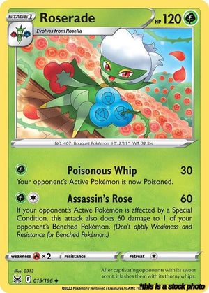 015/196 Roserade Uncommon Reverse Holofoil