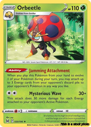 Holo Rare Orbeetle [020/196 Lightly Played ]