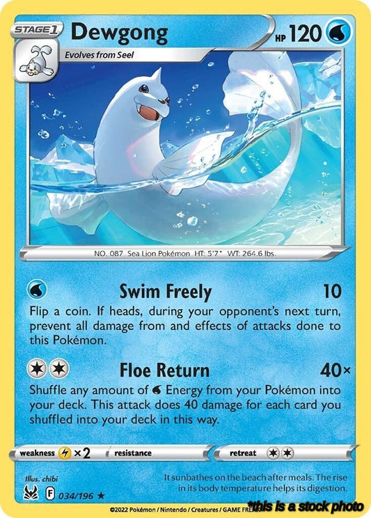 Rare Dewgong [034/196 Lightly Played ]