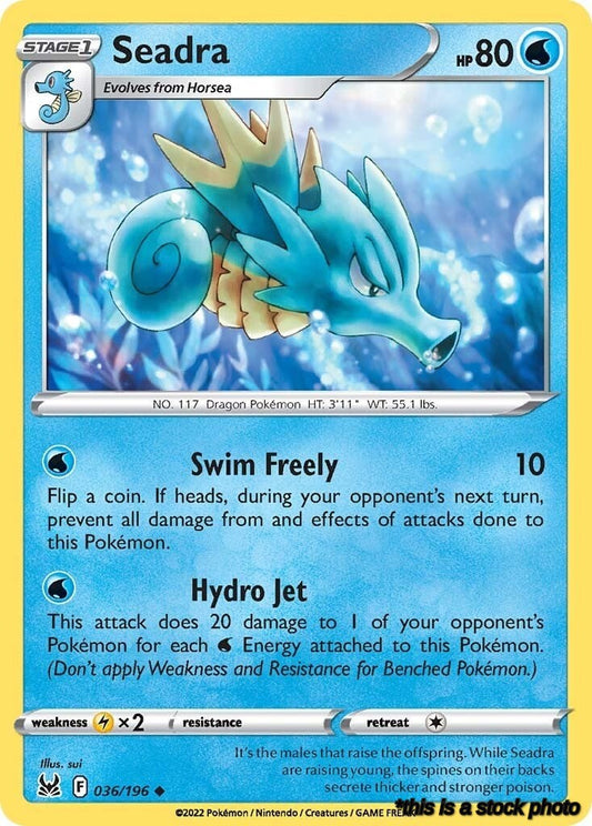 Reverse Holofoil Seadra [036/196 Lightly Played ]