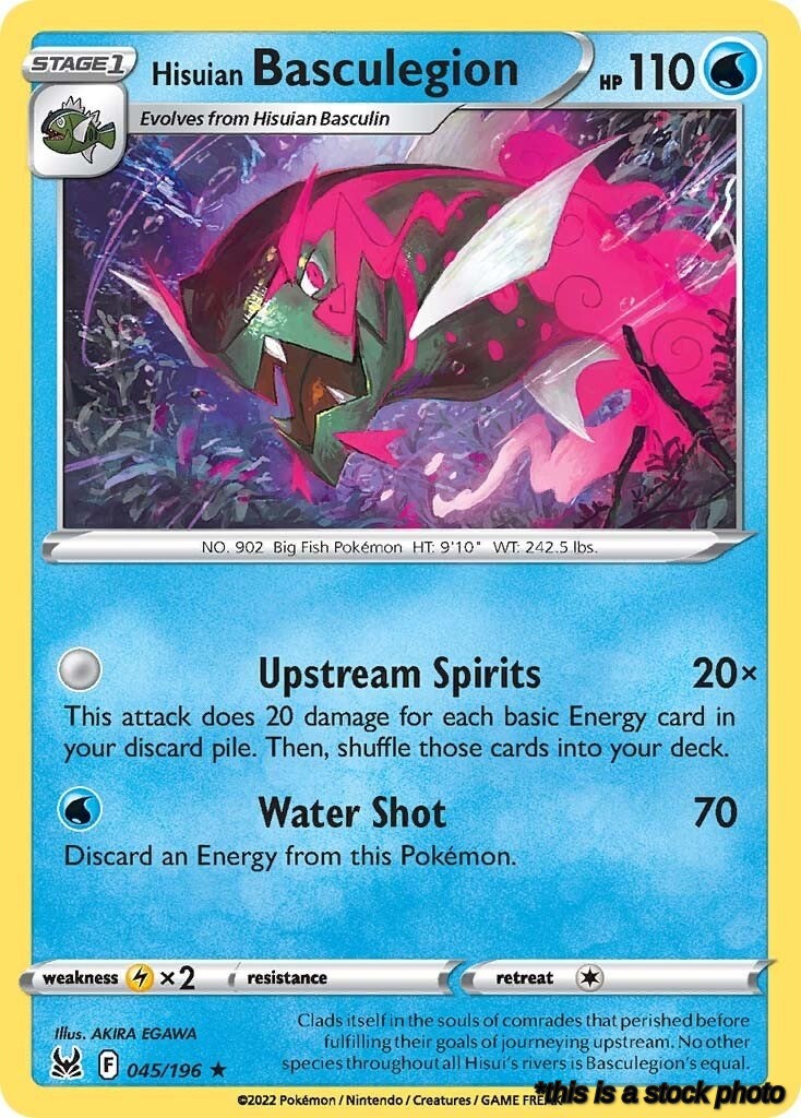 Holofoil Hisuian Basculegion [045/196 Lightly Played ]