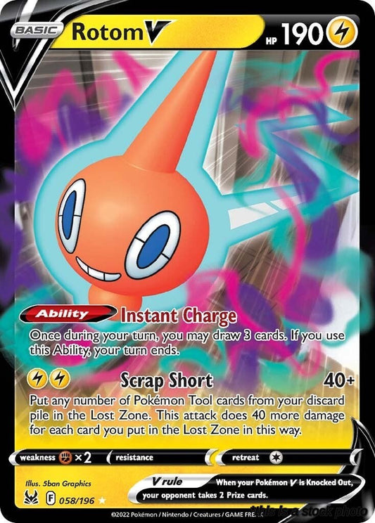 Holofoil Rotom V [058/196 Near Mint ]