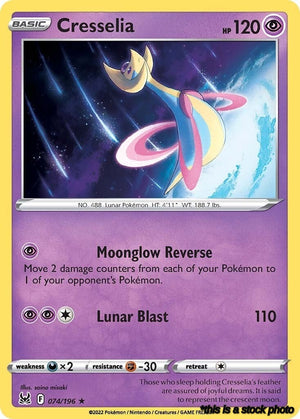 Holo Rare Cresselia [074/196 Moderately Played ]