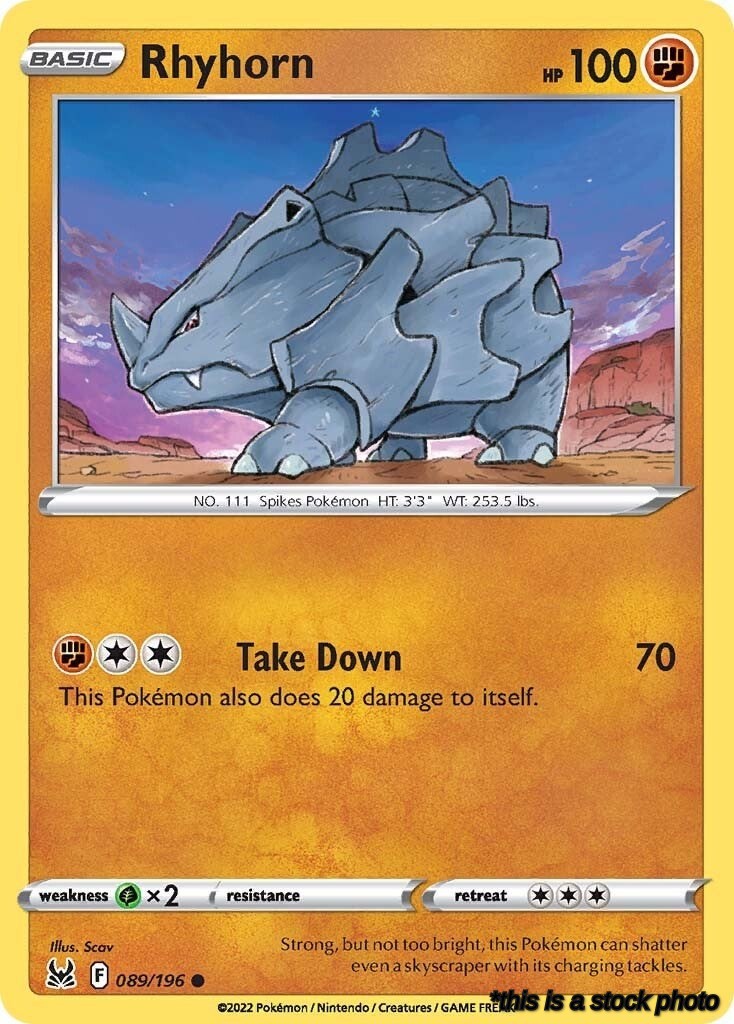 Normal Rhyhorn [089/196 Near Mint ]