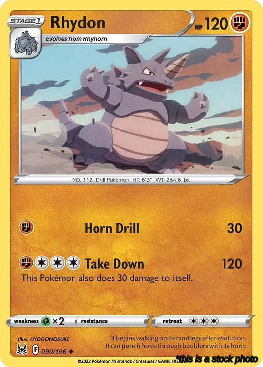 090/196 Rhydon Uncommon Reverse Holofoil